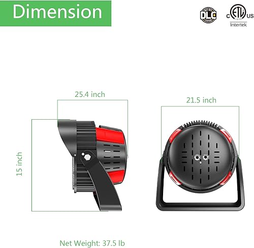 Miniatura 6 de Luz de inundación LED de 800 W (equivalente a 3000 W), 128 000lm 5000K luz de halogenuros metálicos súper brillante, IP66 impermeable LED luces