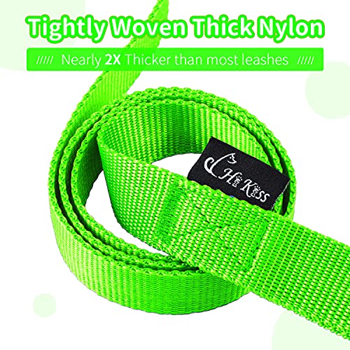 Image of HIKISS Long Dog Leash Obedience Recall Training Agility Lead with Thickening Material for Large Dog - 15ft 20ft 30ft 50ft 100ft Training Leash(Green 15ft)