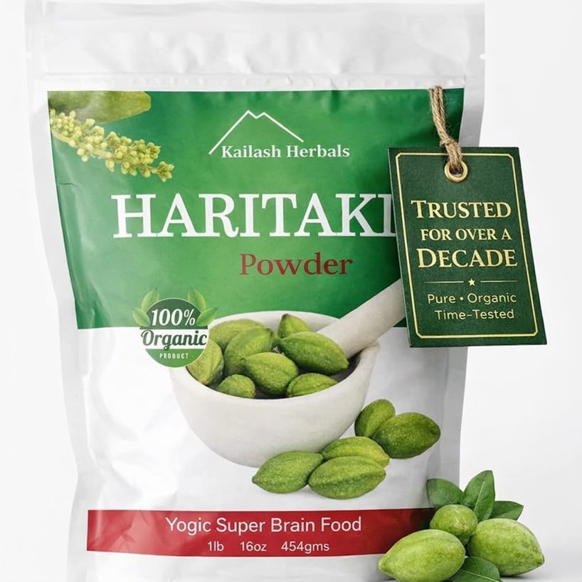 Organic Haritaki Powder USDA Certified Organic, 1 Pound - Terminalia chebula - Detoxification & Rejuvenation