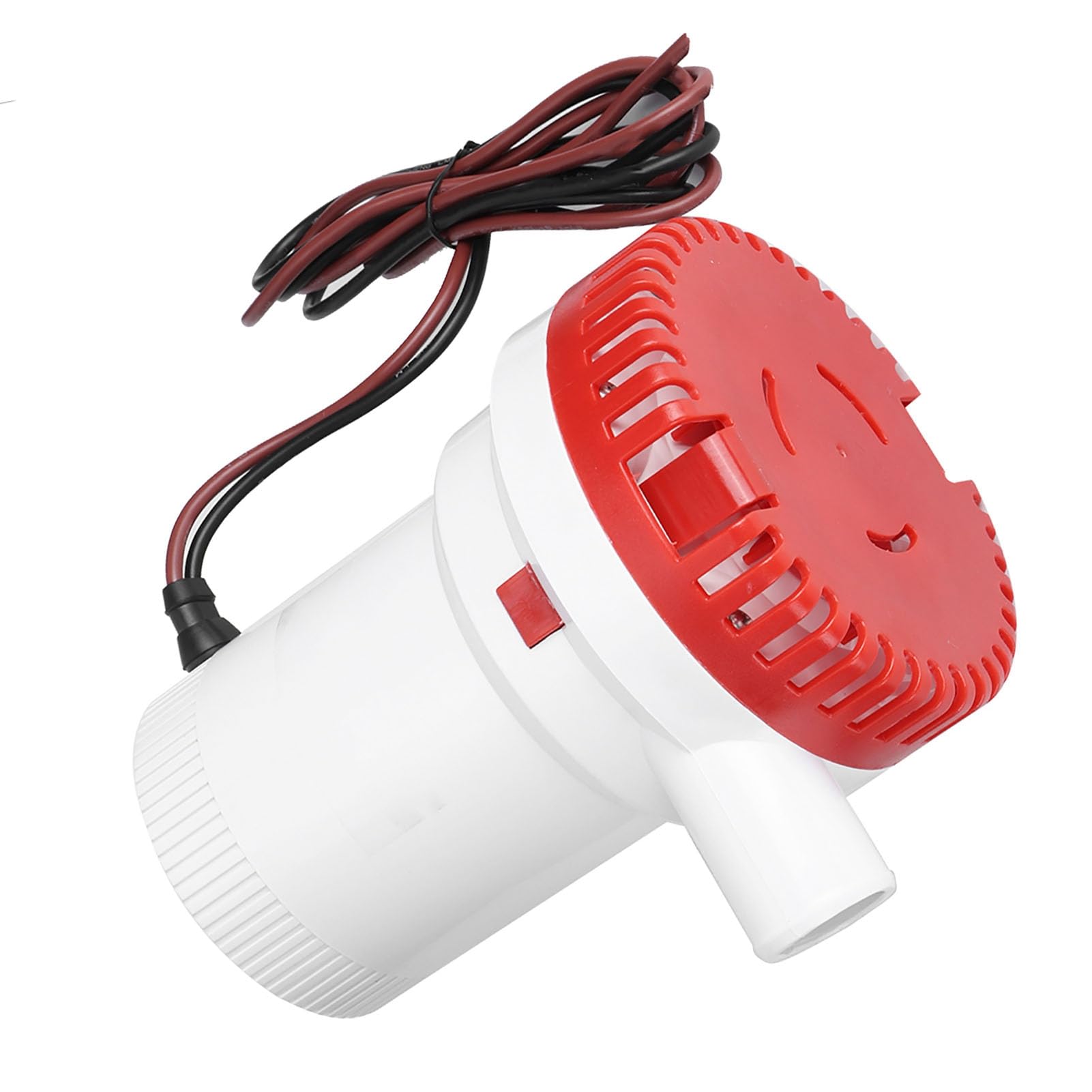 Pompa di Sentina Elettrica 12V 2000GPH con Protezione | Pompa sommergibile per scarico acqua con valvola anti-airlock, albero in acciaio inossidabile, per scarico marino della barca