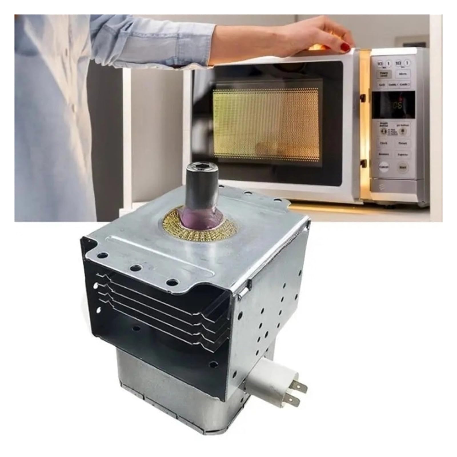 Pieza De Repuesto for Magnetrón De Microondas, Compatible con 517C, Magnetrón De Microondas 2M217J, Emisor con Textura Metálica for Cocina