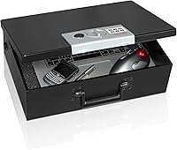 Vista 10 de Caja de seguridad de acero de Honeywell, modelo digital resistente al fuego, de 0.26 pies cúbicos, 6108