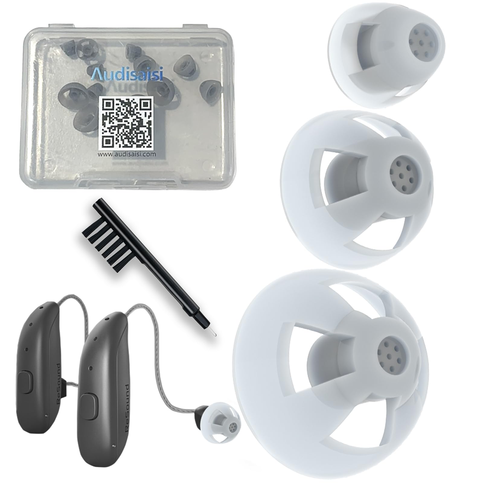 ReSound ワイヤレスアクセサリー Amazon.com: Resound Hearing aid Domes Open Comfortable Silicone