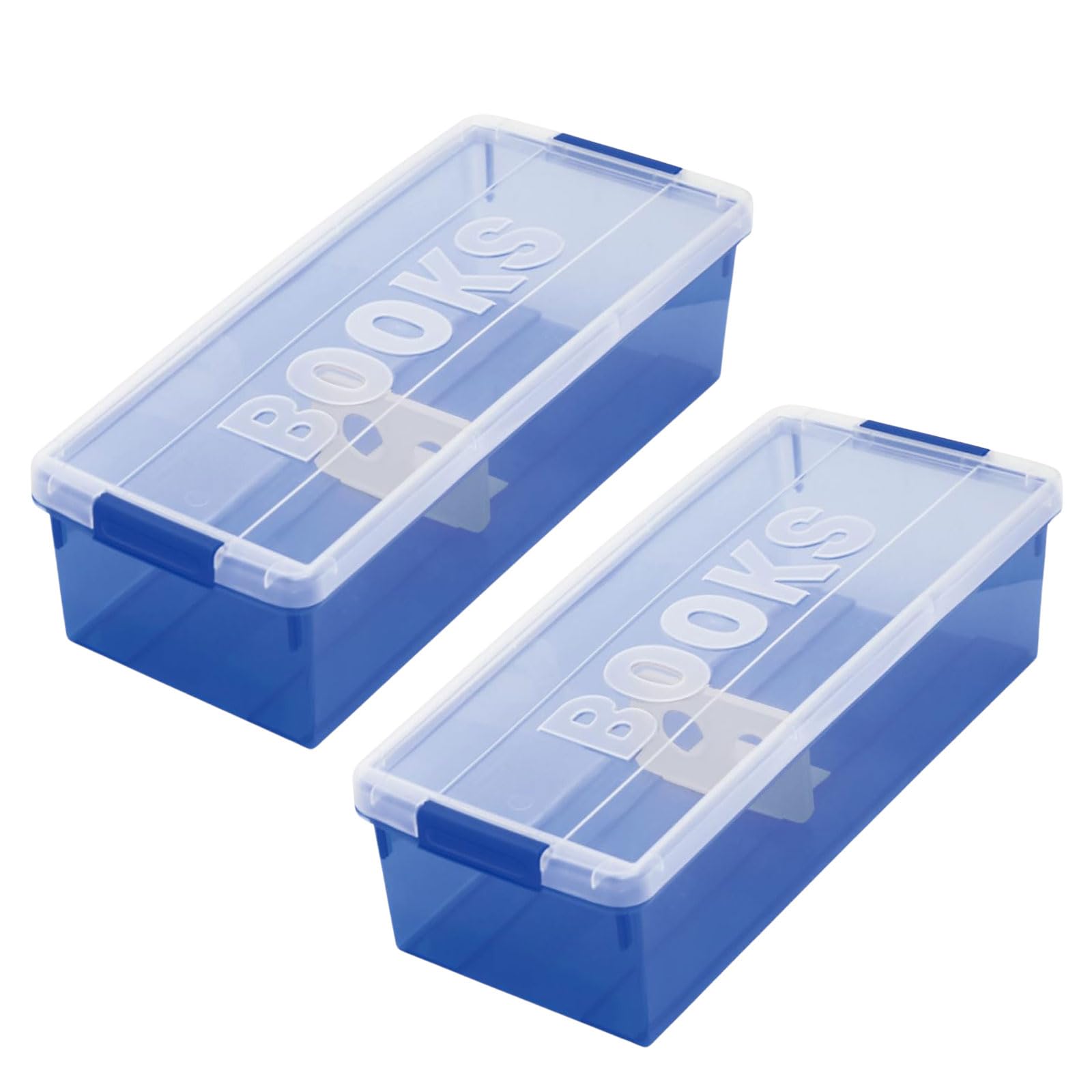 Amazon.co.jp: 伊勢藤(ISETO) 収納ケース ブックス 2P ブルー 幅21