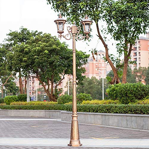 Farola de poste alto estilo victoriano e impermeable para iluminar villas residenciales