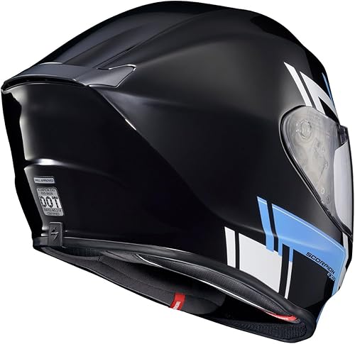 Miniatura 5 de ScorpionEXO R420 - Casco integral y urbano para motocicleta, de policarbonato, con bolsillos para altavoces, certificación DOT y Snell, para adultos