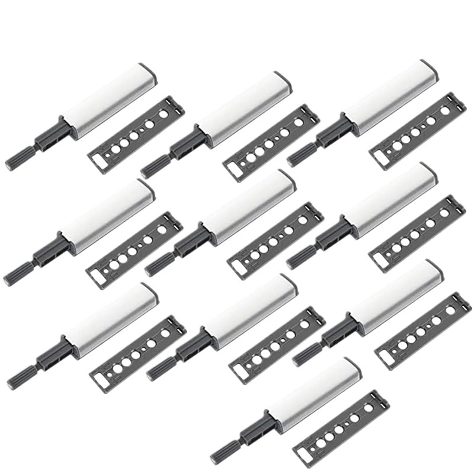 Zuxwux 10Pcs Cabinet Push Latch Cabinet Catches Push To Open For Door Drawer Latches Closer Rebound Hardware(10Pcs)