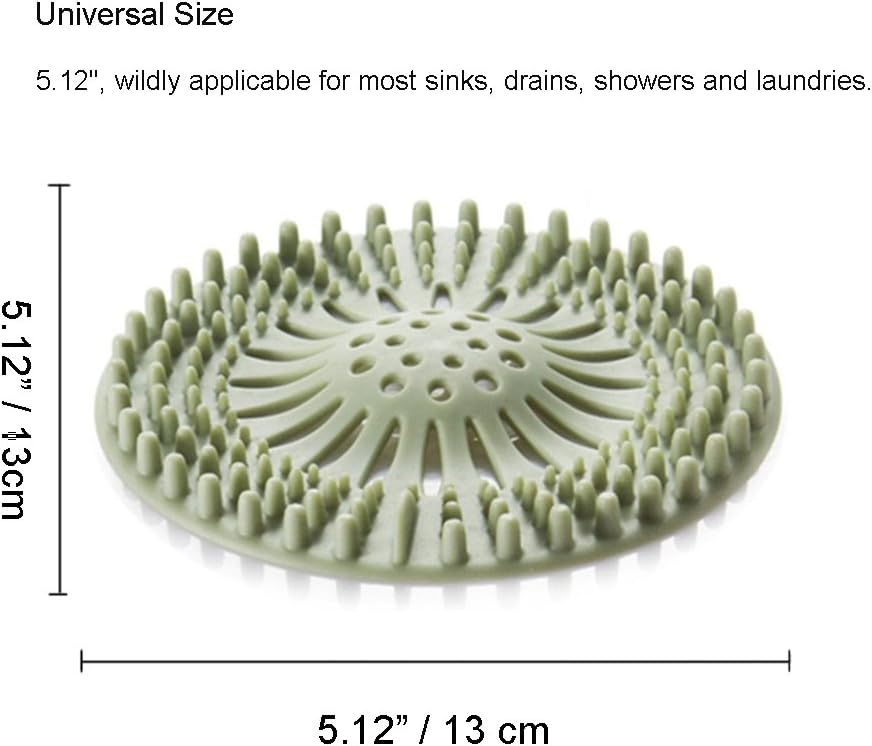 MaberryTech Direct Shower Drain Covers Hair Catcher, 3 Pack Rubber Hair Stopper Sink Strainer Universal Drain Cover Silicone Filter for Kitchen Bathroom and Bath tub
