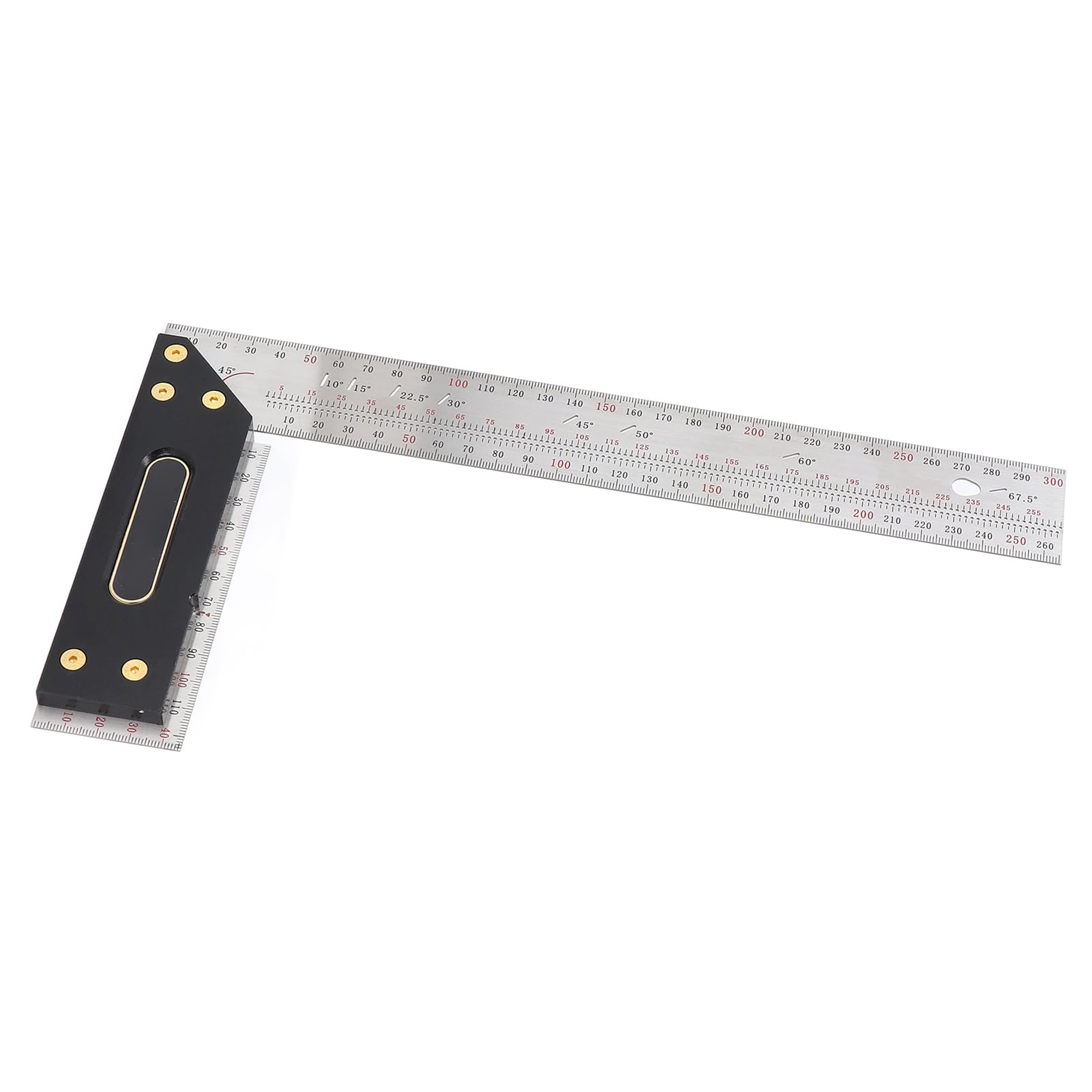 Righello di misurazione a L di alta precisione in acciaio inossidabile per marcatura e misurazione di precisione, ideale per progetti di fai da te e lavorazione del legno (300 mm)