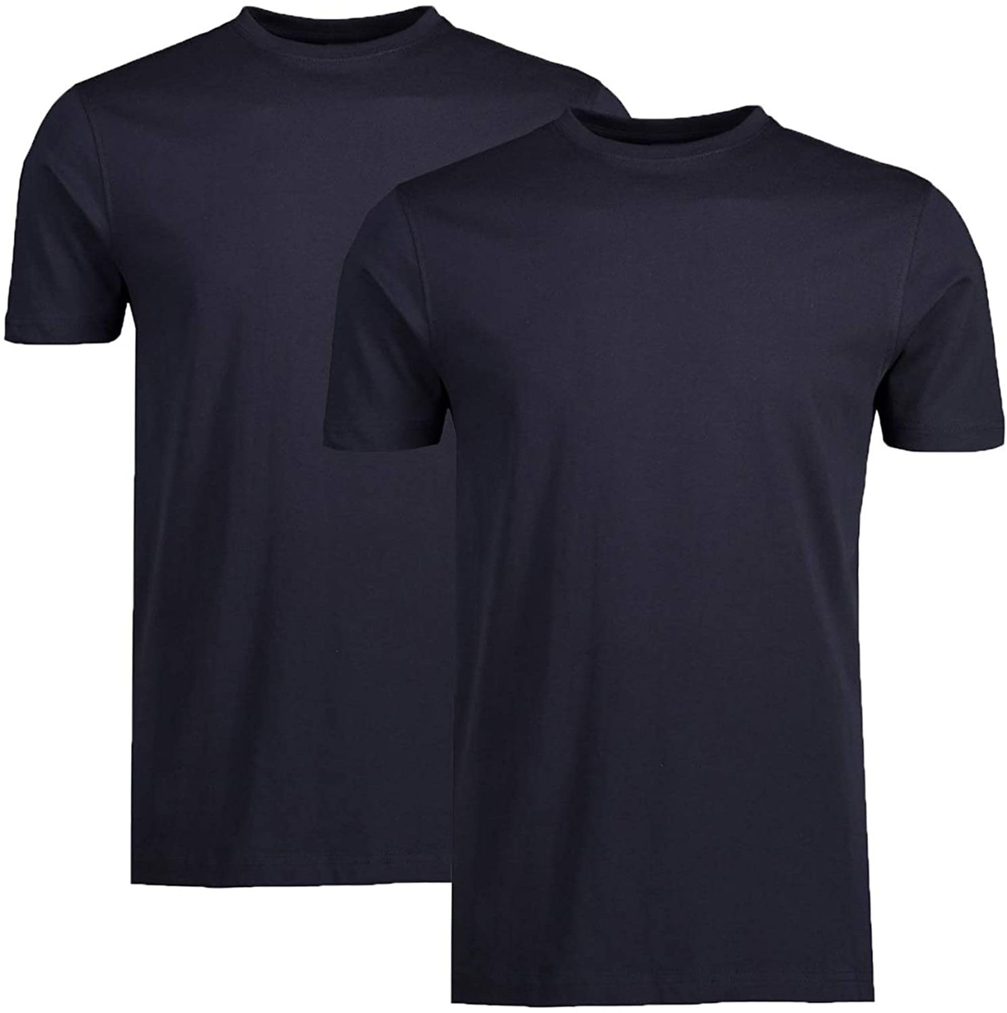 LERROS Men's Double Pack Crew Neck T-Shirt, Navy, L