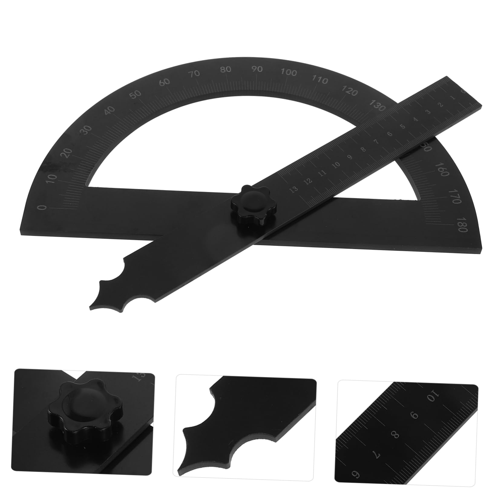 Lurrose Woodworking Tool Accessories Miter Gauge for Wood Cutting Circular Saw Guide Metal Angle Finder Protractor