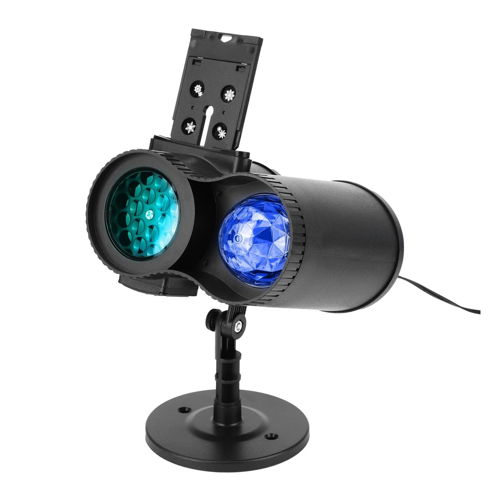 Modèles de lumières mobiles Projecteur LED à distance for noël et Halloween, vague 3D, 12 motifs, lumières de projet, décorat de fête, projecteur de scène étanche pour la décoration intérieure et exté