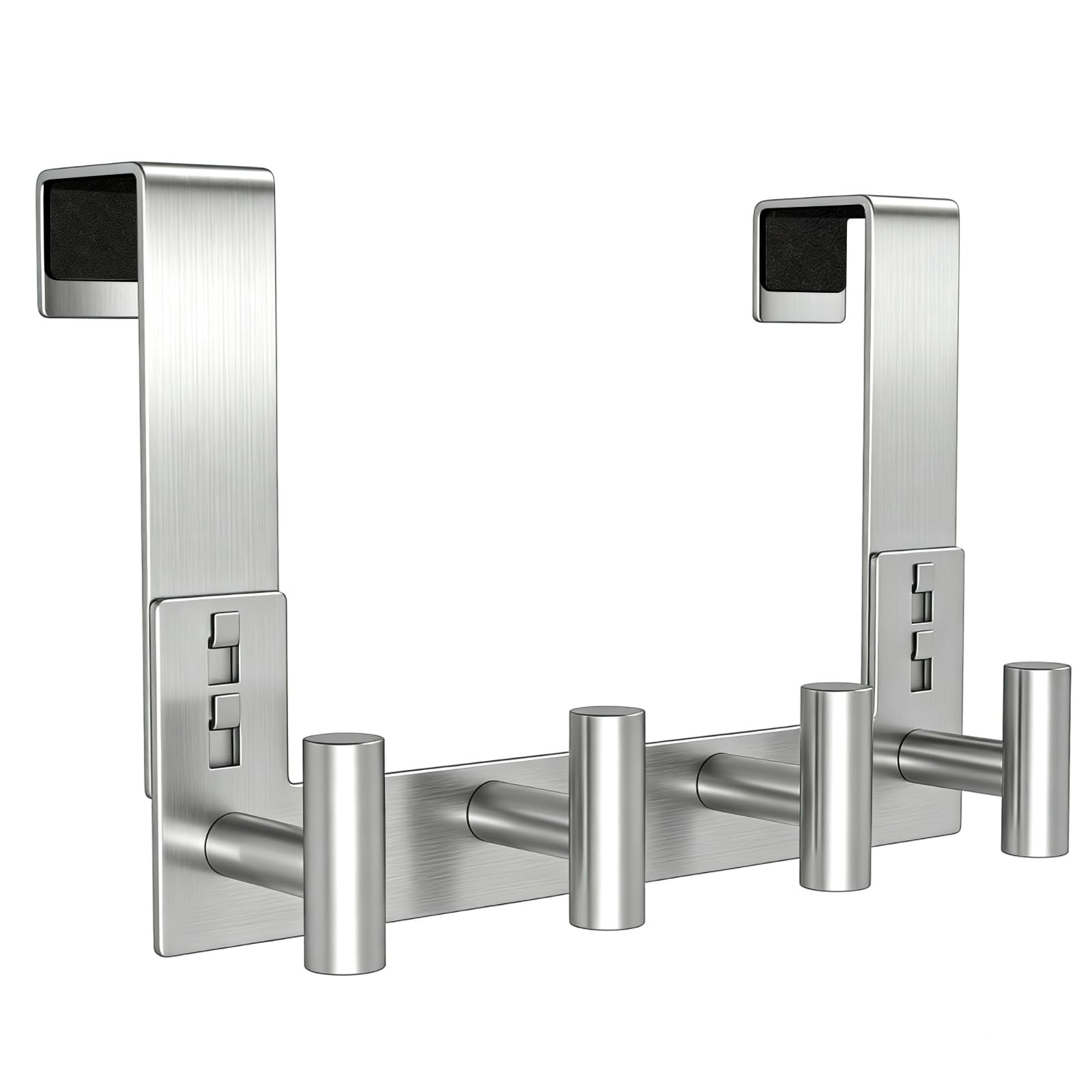 PMMASTO Door Hanger for 1-3/4 Inch Doors, Silver- 4 Hooks, T Shape