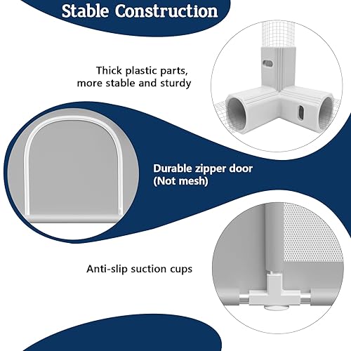 Miniatura 6 de Corralito para bebés de 74 x 50 pulgadas, corralito para bebés y niños pequeños, centro activo para interiores y exteriores, resistente corral de