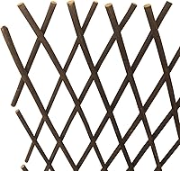 Vista 7 de Enrejado de sauce expandible para plantas trepadoras al aire libre, paneles de celosía para valla de jardín natural para soporte de plantas