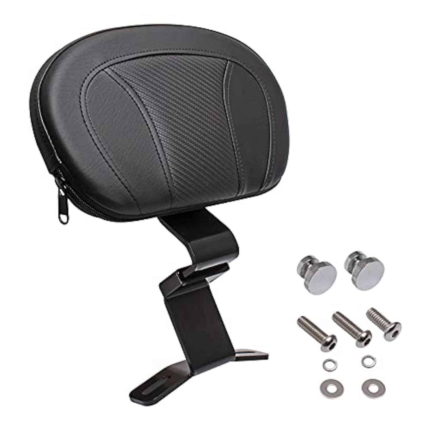 Detachable Black Front Driver Rider Backrest Pad Custom Kit Fits for Harley Touring CVO Street Glide Road Glide Road King Special Classic Electra Glide 2009-2022 2021 2020 2019 2018