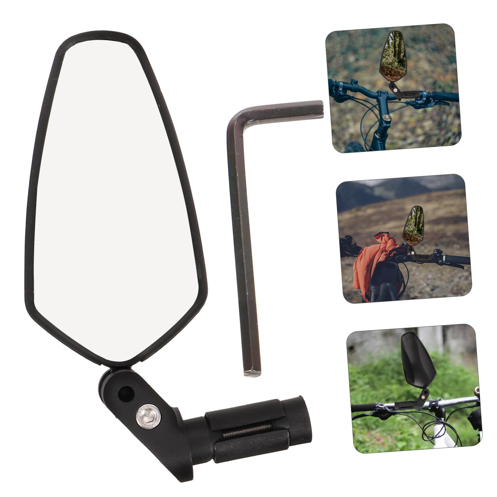 Toddmomy 5 Stück Bike Mirror mit Breitem Rückspiegel für Mountainbike Verstellbar und Langlebig für Sicheres Fahren Kurze Ausführung