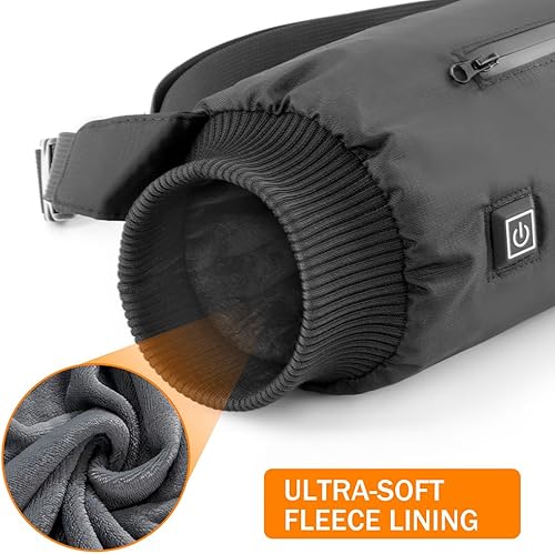 Miniatura 5 de Bolsa calentada para calentar las manos con cinturón ajustable, manguito de calefacción eléctrico alimentado por USB con 3 ajustes de temperatura