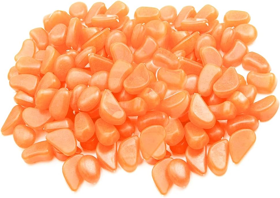 100pcs Glow in the Dark Rocks Fish Tank Decoration Ornament Irregular Pebbles Decorative Fish Tank Gravel Stone Rocks for Turtle Tank Vase Garden Bonsai Plants Patio Lawn Pathway - 0.8" - Orange¡­ : Patio, Lawn & Garden