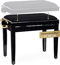 Classic Cantabile Panchetta per pianoforte nero lucido