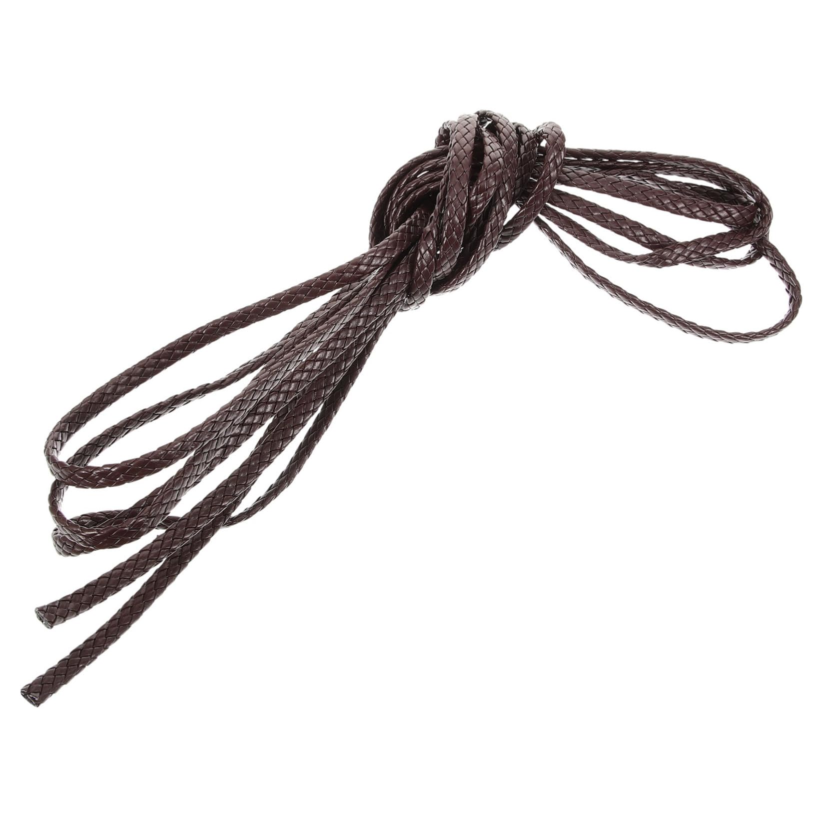 ERINGOGO Leather Braided Cord for Jewelry Making Pu Knitting Rope DIY Craft Kit 8-ply 5m Versatile for Bracelets