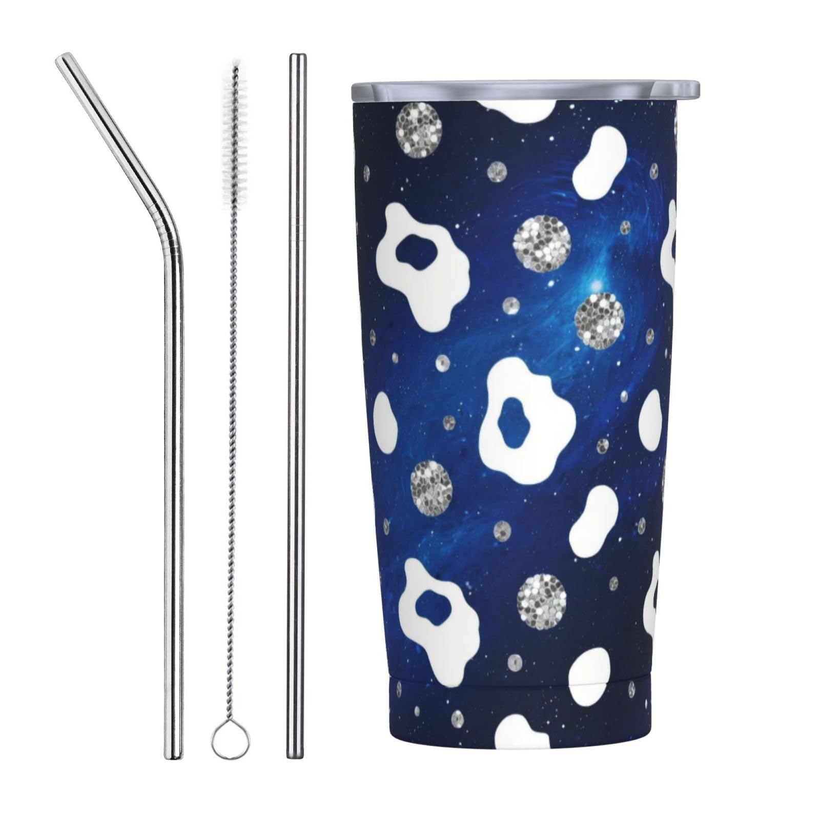 Bouteille isotherme en acier inoxydable avec motif vache