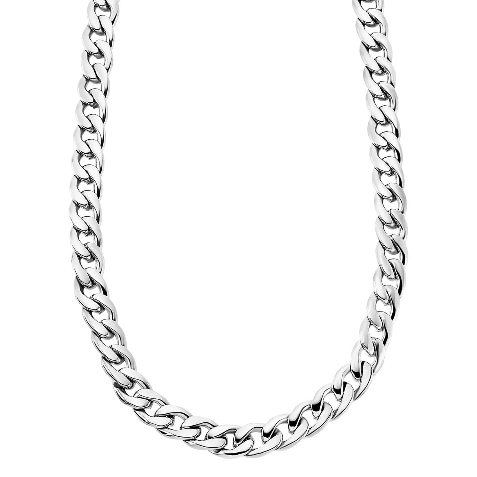 LOTUS STYLE Collier modèle LS1938-1/1 de la collection Men In Black en acier pour homme, Argent sterling, Pas de gemme