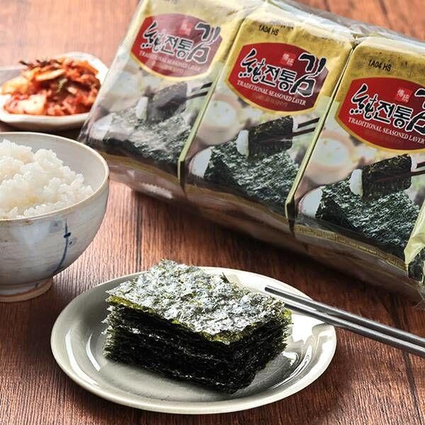 Amazon.co.jp: ソチョン 伝統韓国 味付海苔 8切8枚9パックx3セット 27