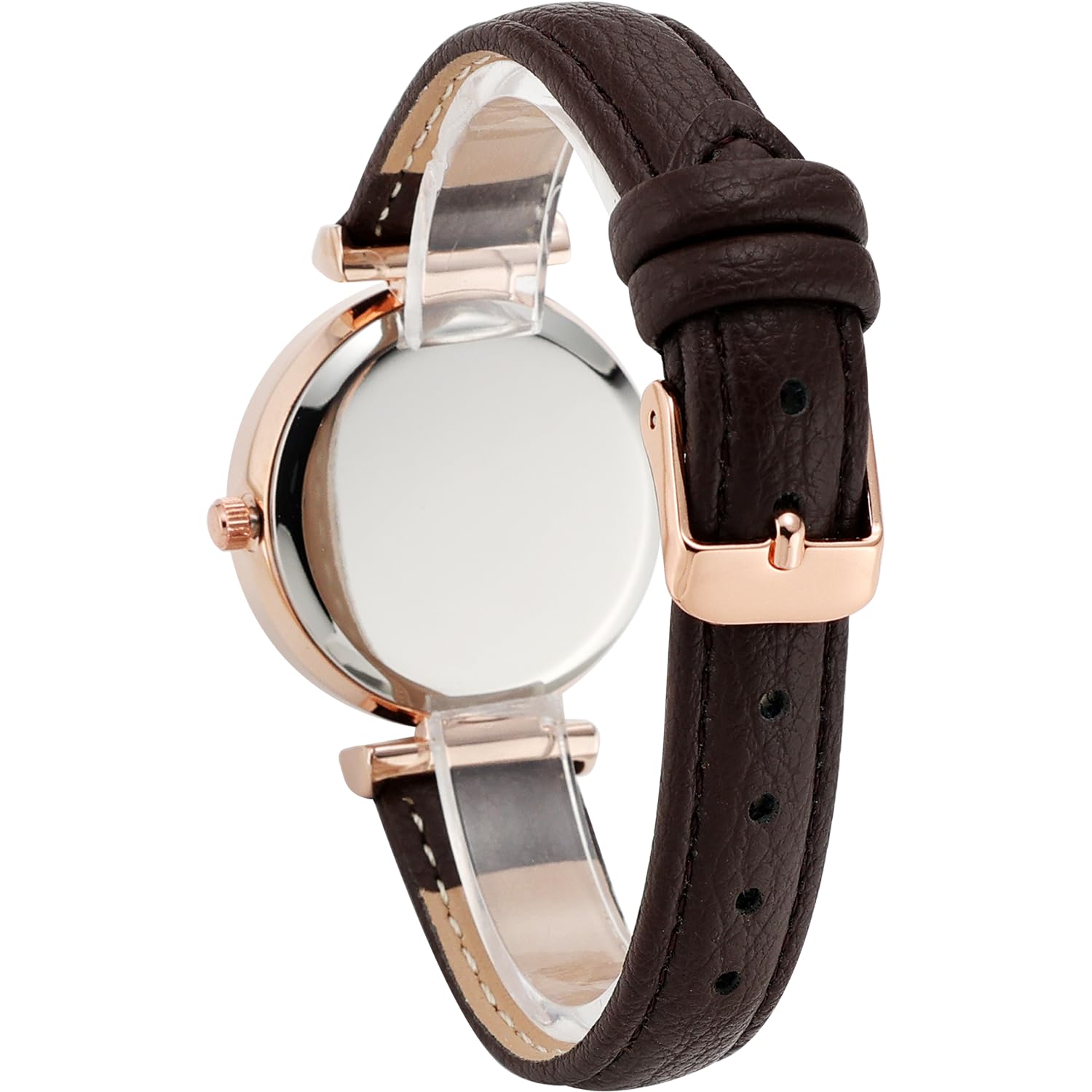 NUOVO Reloj de Cuarzo Analógico para Mujer - Elegante Con Correa de Cuero Negro o Blanco