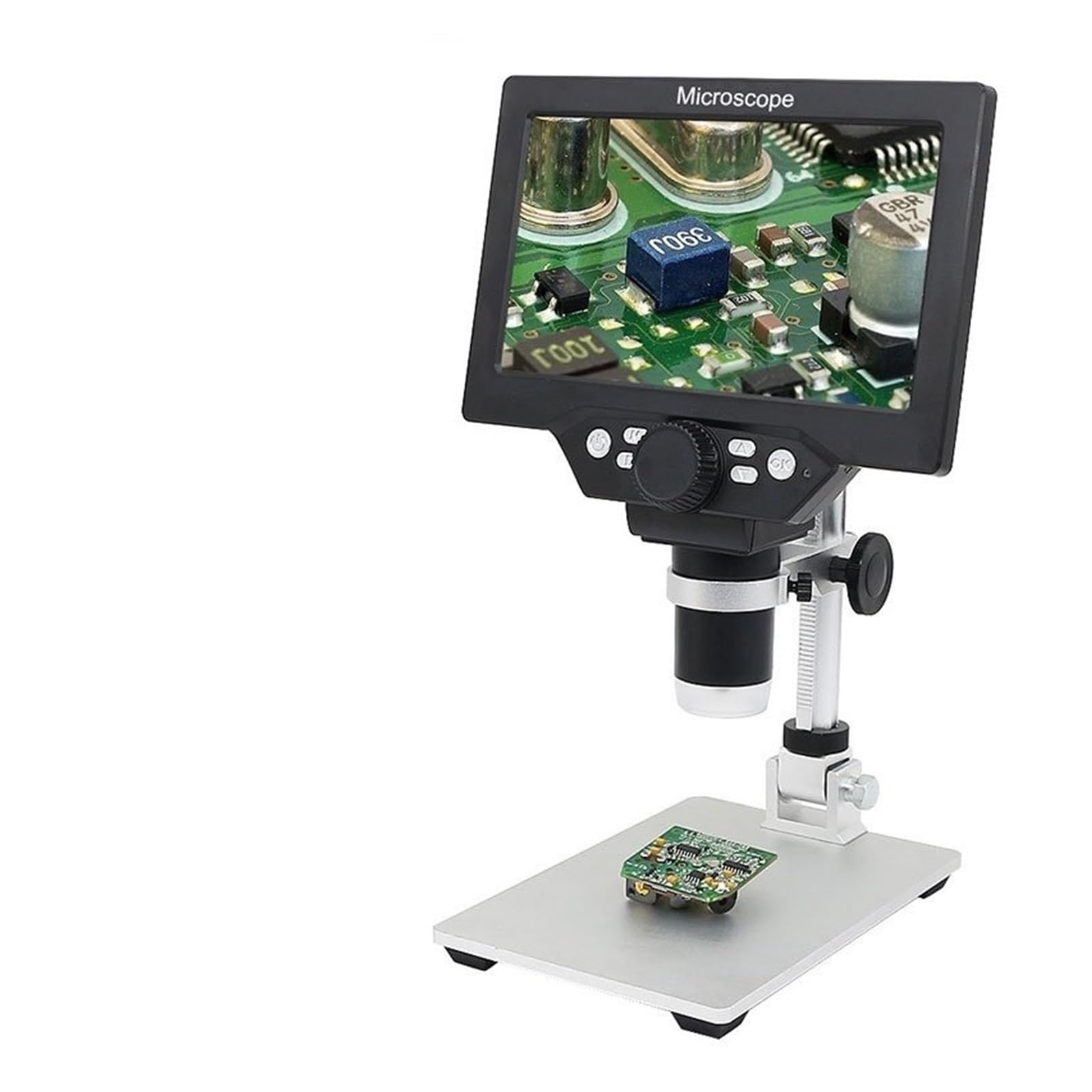 CVFRDD 1200X Microscope Digital Portable 7" LCD Video Microscope 12MP For Soldering Electronic PCB Inspection Continuous Zoom