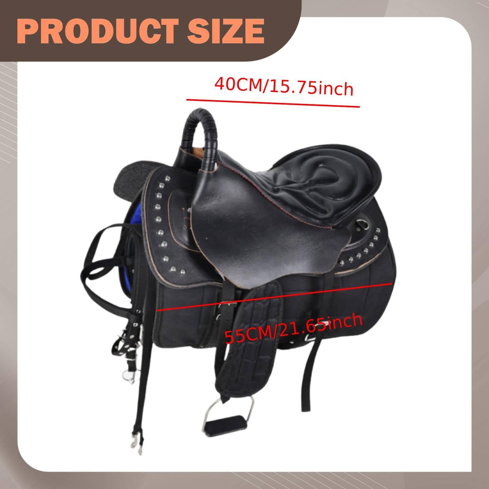 rockible Juego de Silla de Montar para Caballo, Asiento de Equitación, Fácil Montaje, Accesorios Deportivos, Antideslizante, Cómodo, Equipo de Equitación, Acol