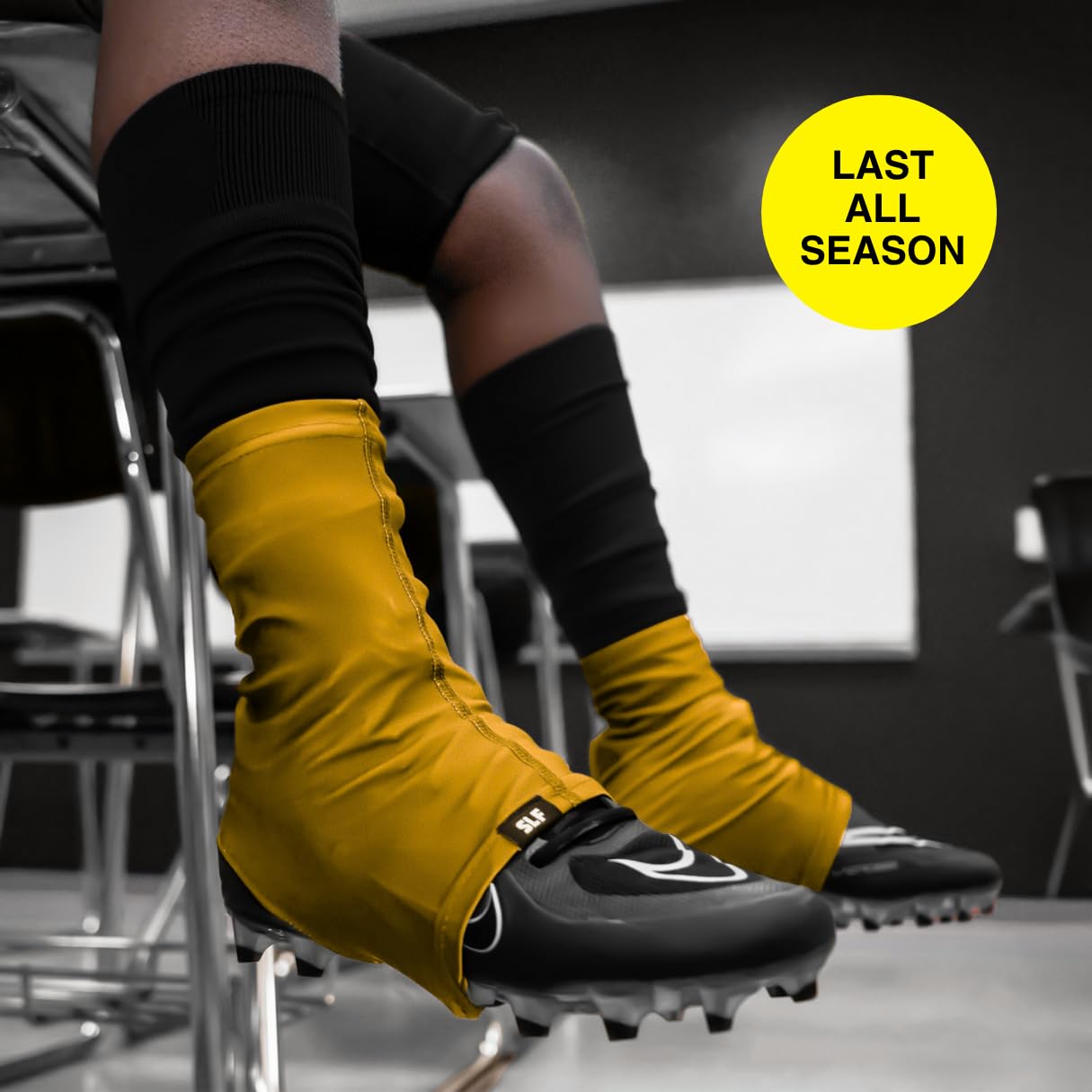 SLEEFS Solid Spats/Cleat Covers (Gold, L/XL)