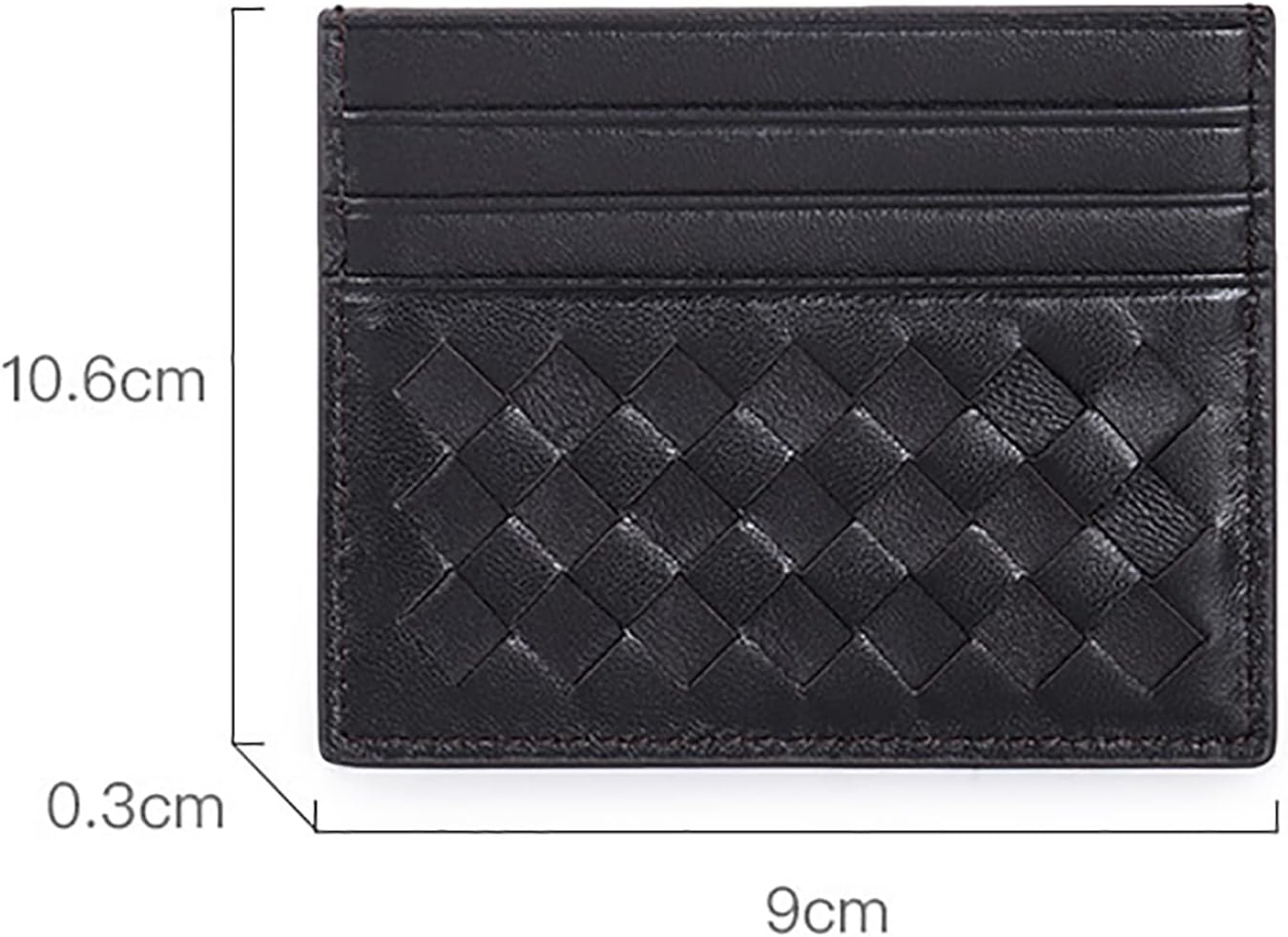 Pu皮革カードとコインケース PU Leather Woven Card Pouch for Men and Women Multi