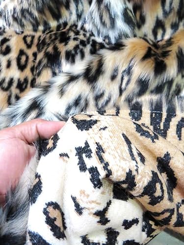 Luxurious Long Pile Faux Fur Fabric in Snow Leopard Brown – Perfect for DIY Coats, Costumes, Scarves, and Home Decor 4 Luxurious Long Pile Faux Fur Fabric in Snow Leopard Brown – Perfect for DIY Coats, Costumes, Scarves, and Home Decor - Image 3