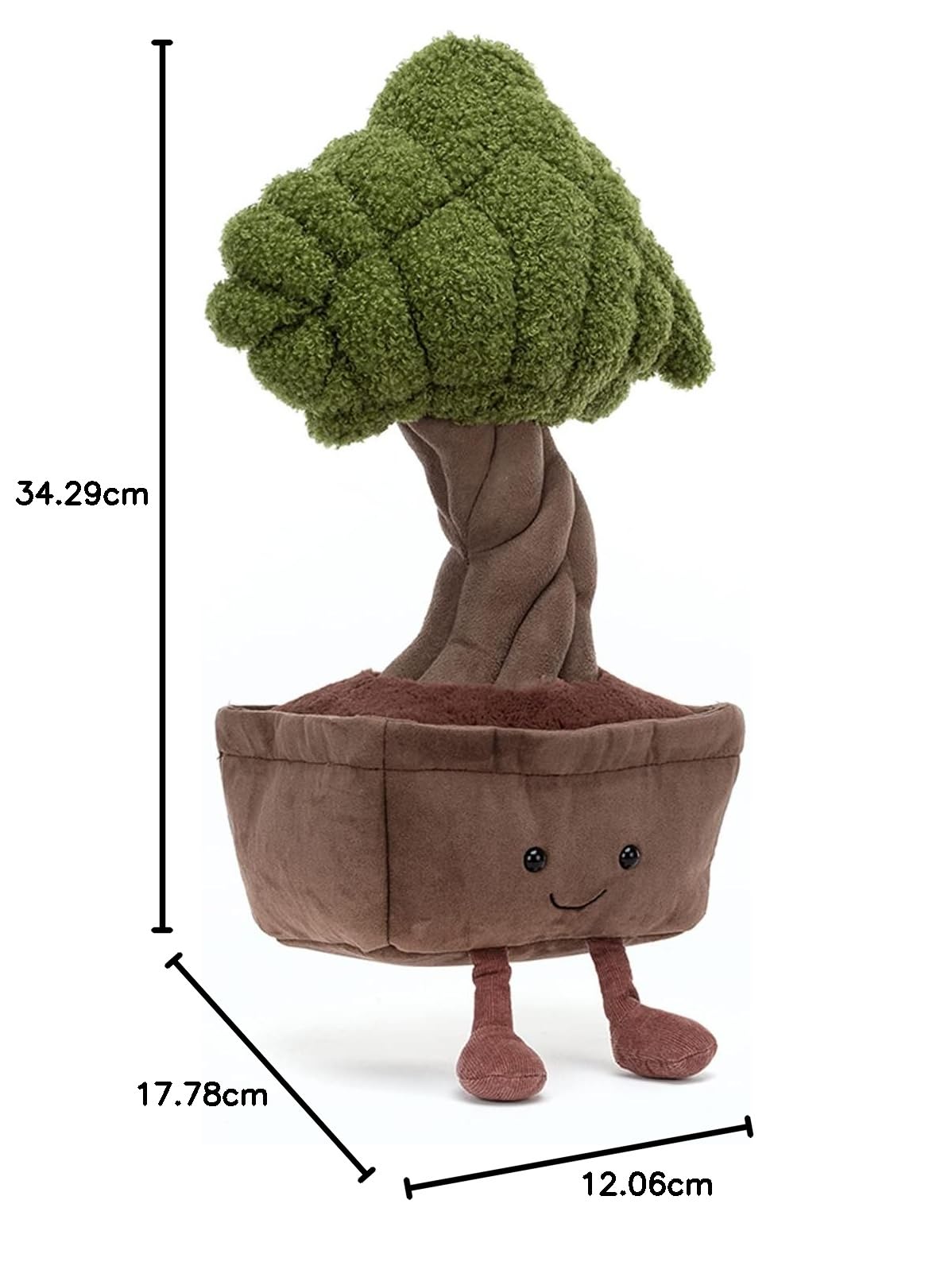 Amazon.co.jp: Jellycat アミューズブル 盆栽の木のぬいぐるみ 15