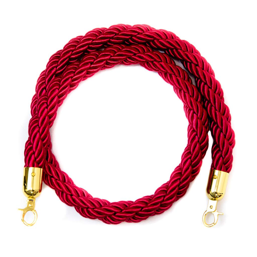 kesoto Cordes de Barrières Diviseur 1.5M/2M/3M Cordes Cordon Séparation - rouge, 3m