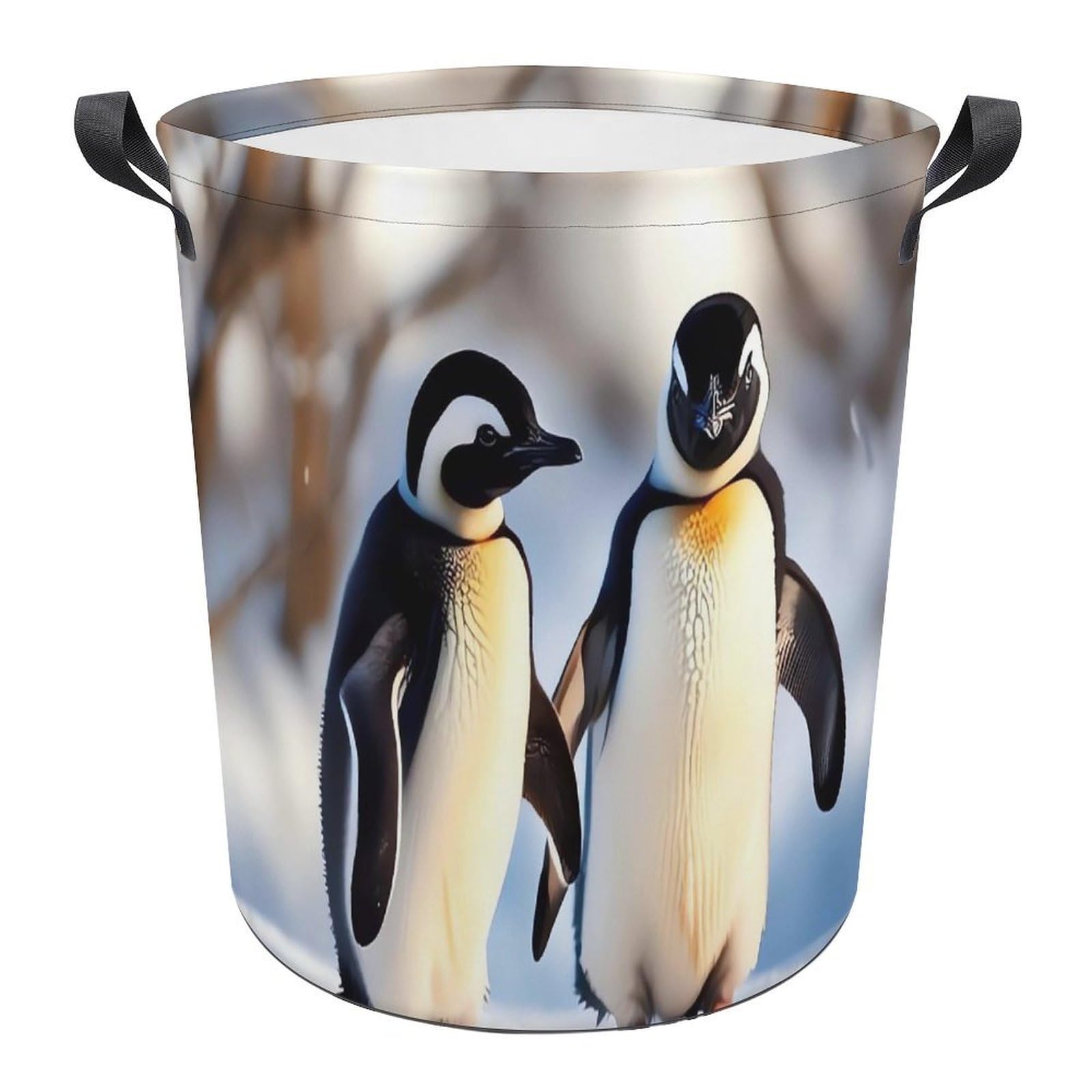 Panier à linge pliable pingouins pour décorer la chambre et la salle de bain