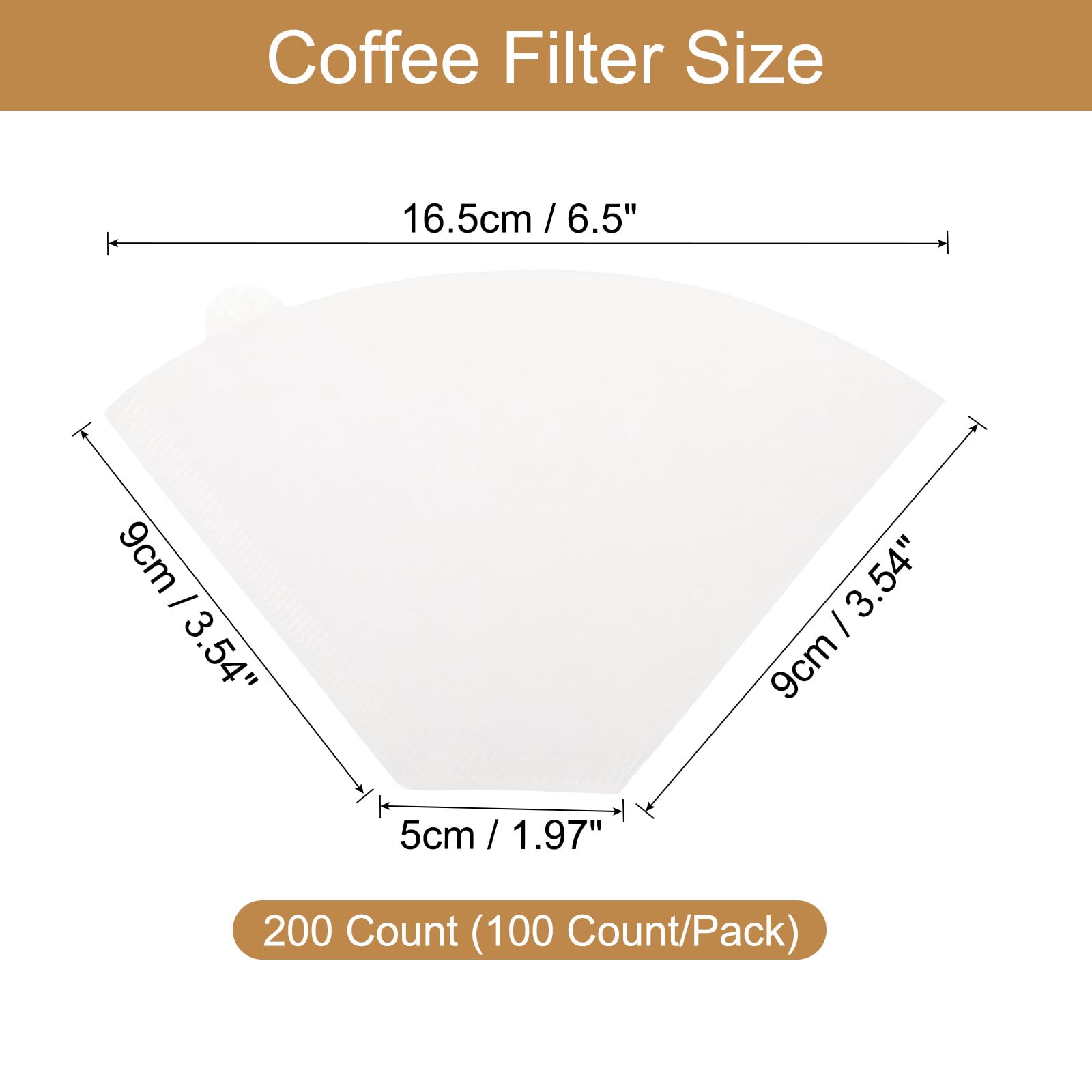 uxcell 200 Count 4 Cone Coffee Filters - Image 2