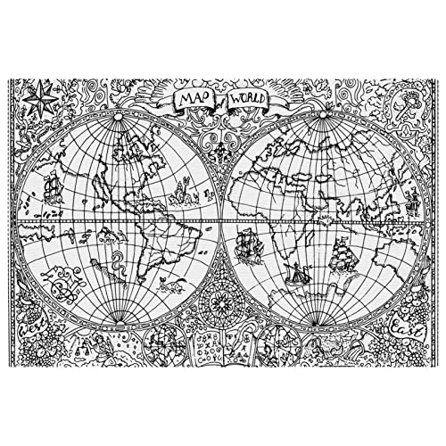 Set de table carte nautique au design noir et blanc raffiné pour table chic - 2