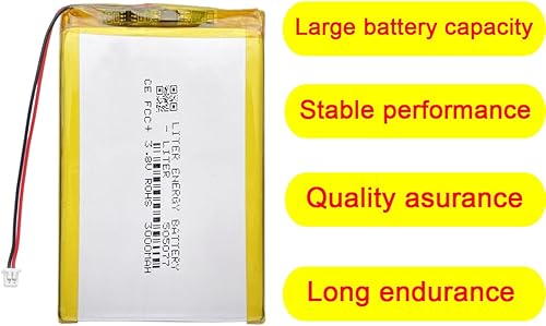 Miniatura 2 de 3.8V 505077 3000mAh batería de iones de polímero de litio batería recargable de polímero para consola de juegos ANBERNIC RG350 RG350M con conector