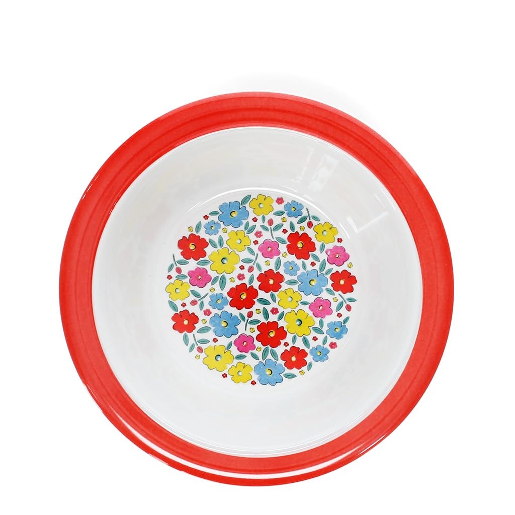 Rex London Melamine Bowls Set, Durable Plastic Bowl for Kids and Family Use, Cereal and Snack Serving Dishes, Lightweight Picnic Bowls for Breakfast, Pasta, Desserts and Everyday Dining