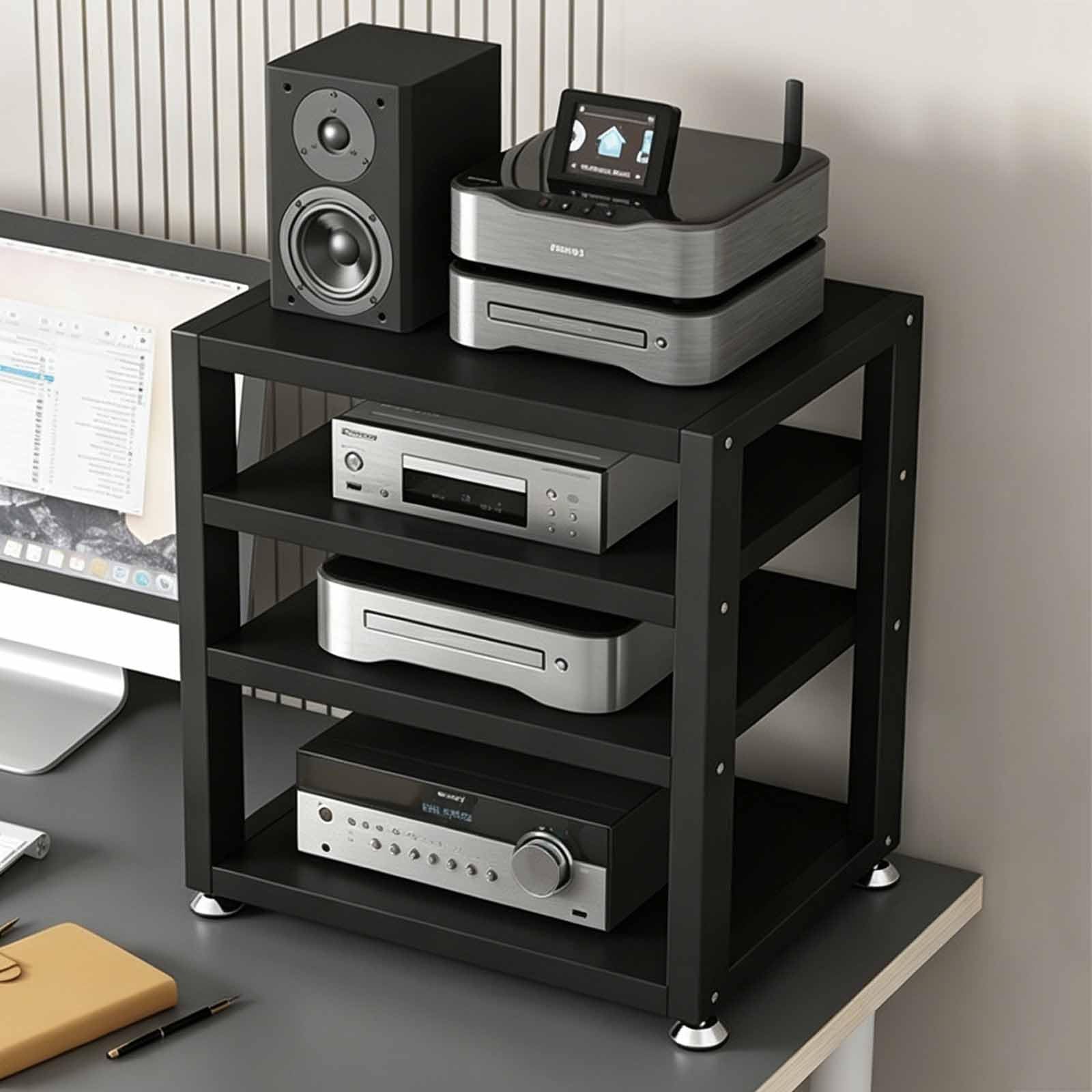 Meuble platine vinyle et rack audio pour composants stéréo