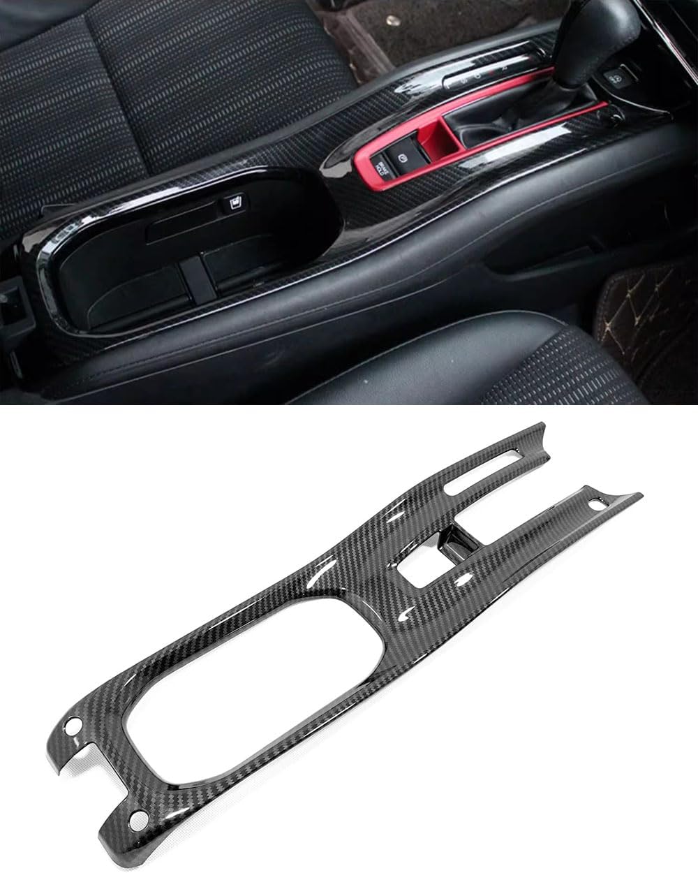 Car Accessories Fit for Honda Vezel HR-V 16-22 ABS (Carbon Fiber) Console Gear Shift Water Cup Panel Trim 1Pcs