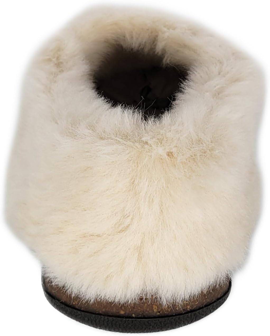 Clarks Womens Slipper Suede Leather Plain Toe - Plush Faux Fur Collar/Lined With A Cork Midsole - Open Back Indoor Outdoor House Slippers For Women (Cognac US 6 - Image 4