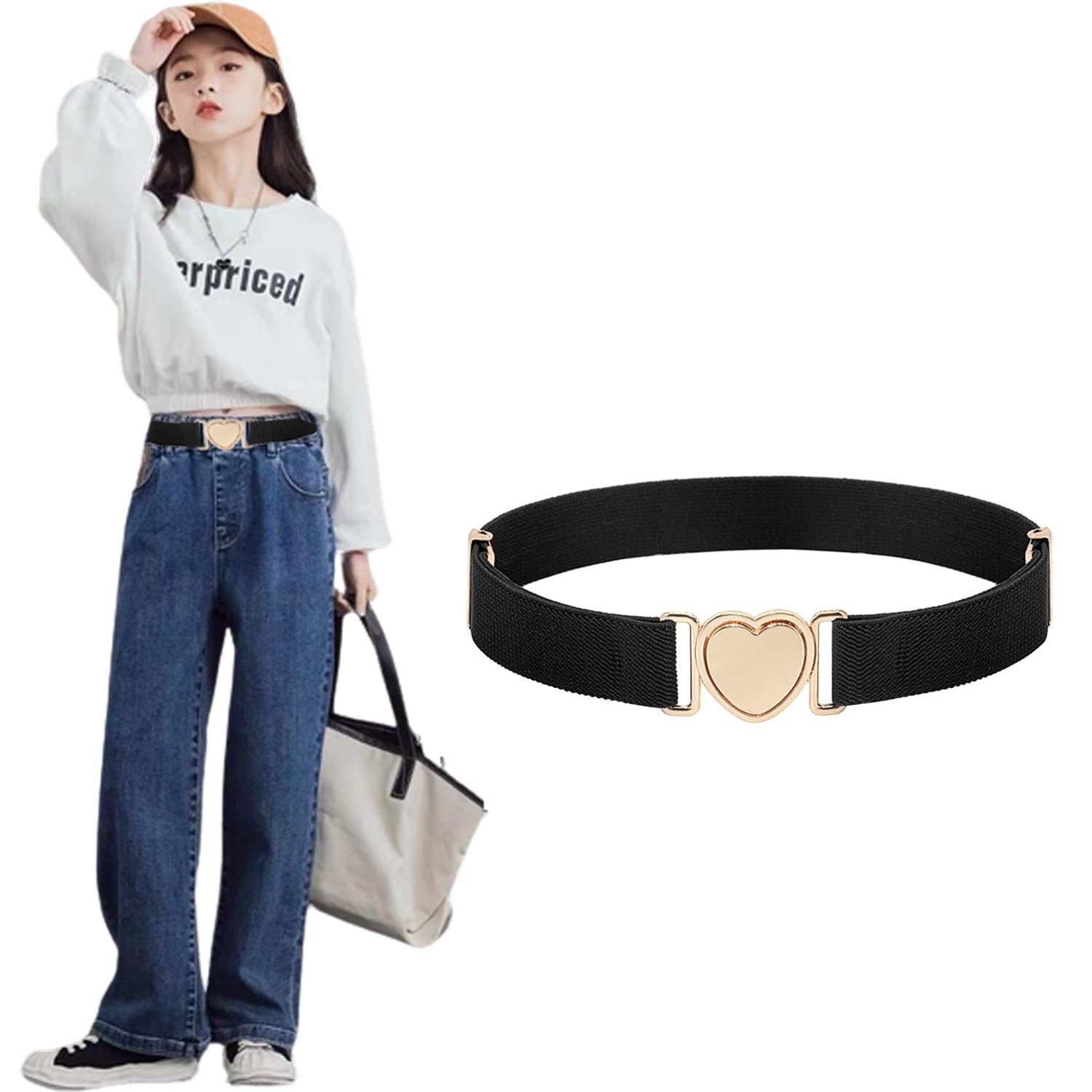 Amazon | [ZHEJIA] キッズベルト 弾性 子供 ストレッチ ウエスト