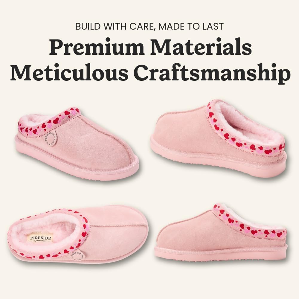 Fireside by Dearfoams Women’s Greta Genuine Shearling Clog Slippers, 100% Natural Suede Clogs for Outdoor & Indoor - Image 4