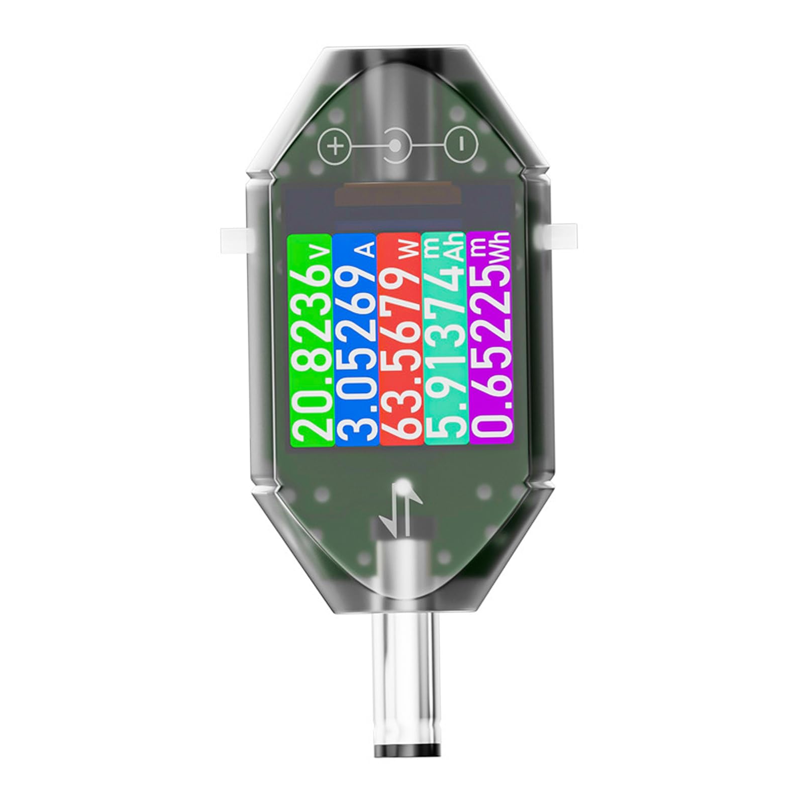 Advanced 4.5-50V 0-12A Digital Voltmeter with Double Direction Detections and Multiple Parameters Display for Solar Systems High Digital Current Meter with Rotating Color Display for Battery Testing