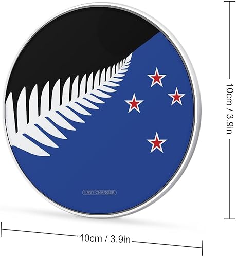Miniatura 2 de New Zealand New Flag Wireless Charger Pad 10W Fast Charging Pad Compatible with iPhone 15 14 13 12 Series Samsung Galaxy Series