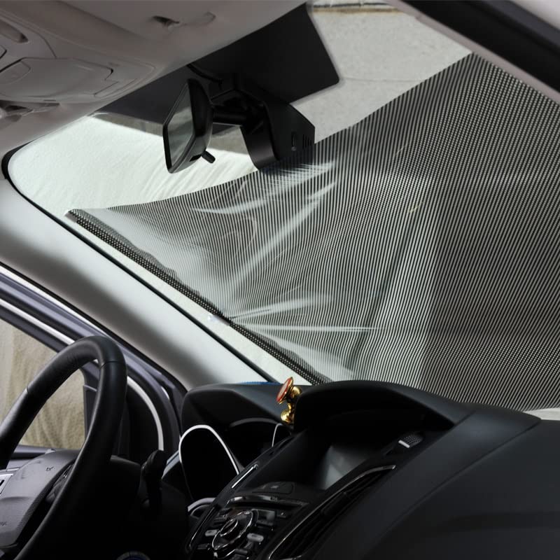 Pare-soleil rétractable pliable pour vitre de voiture rideau anti-UV