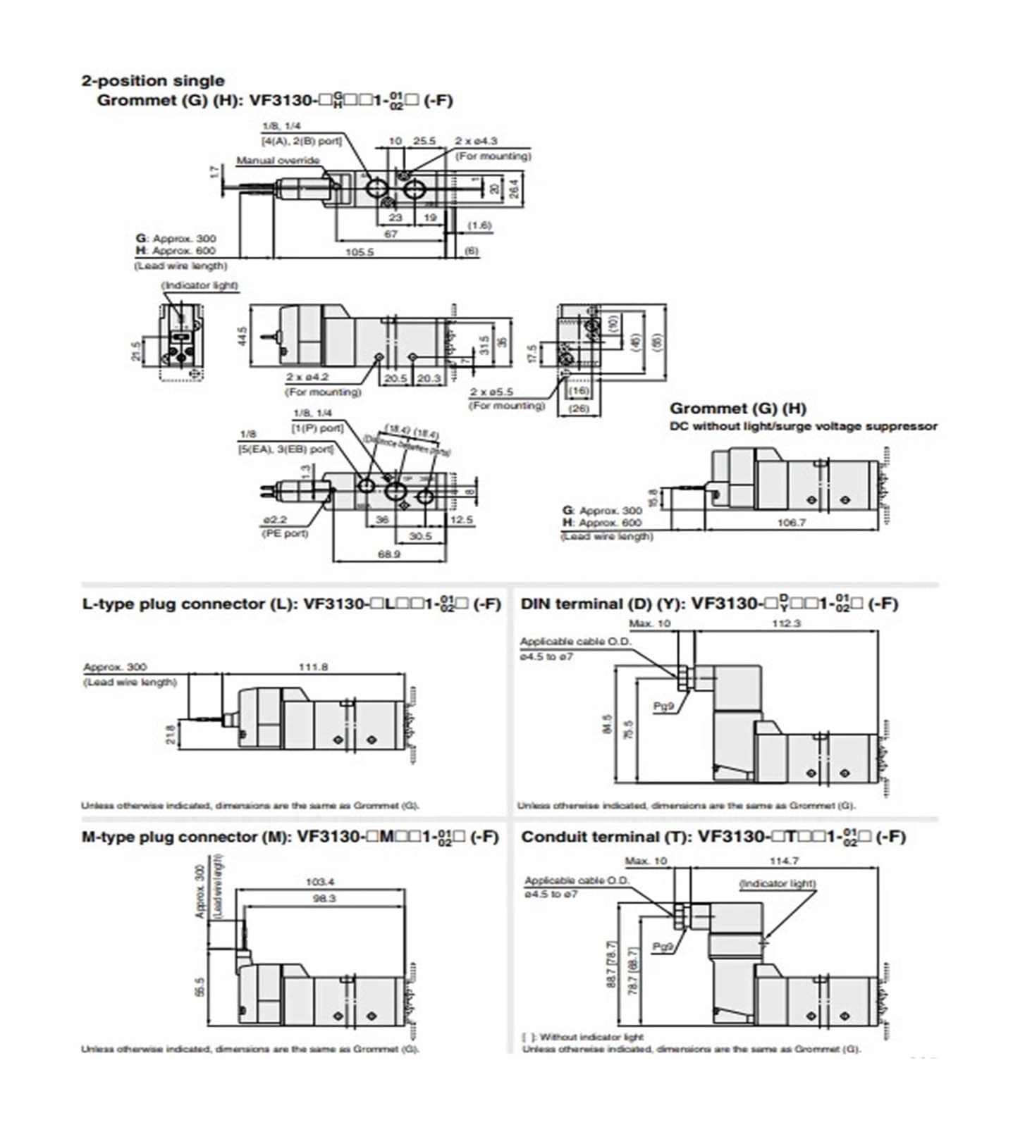 5-drożny zawór elektromagnetyczny z końcówką 5-drożną serii VF5000 VF5120 VF5220 VF5120/VF5220-5DZ1/5DD1/5DZD1/4DD1-03(VF5220-5DZ1-03)